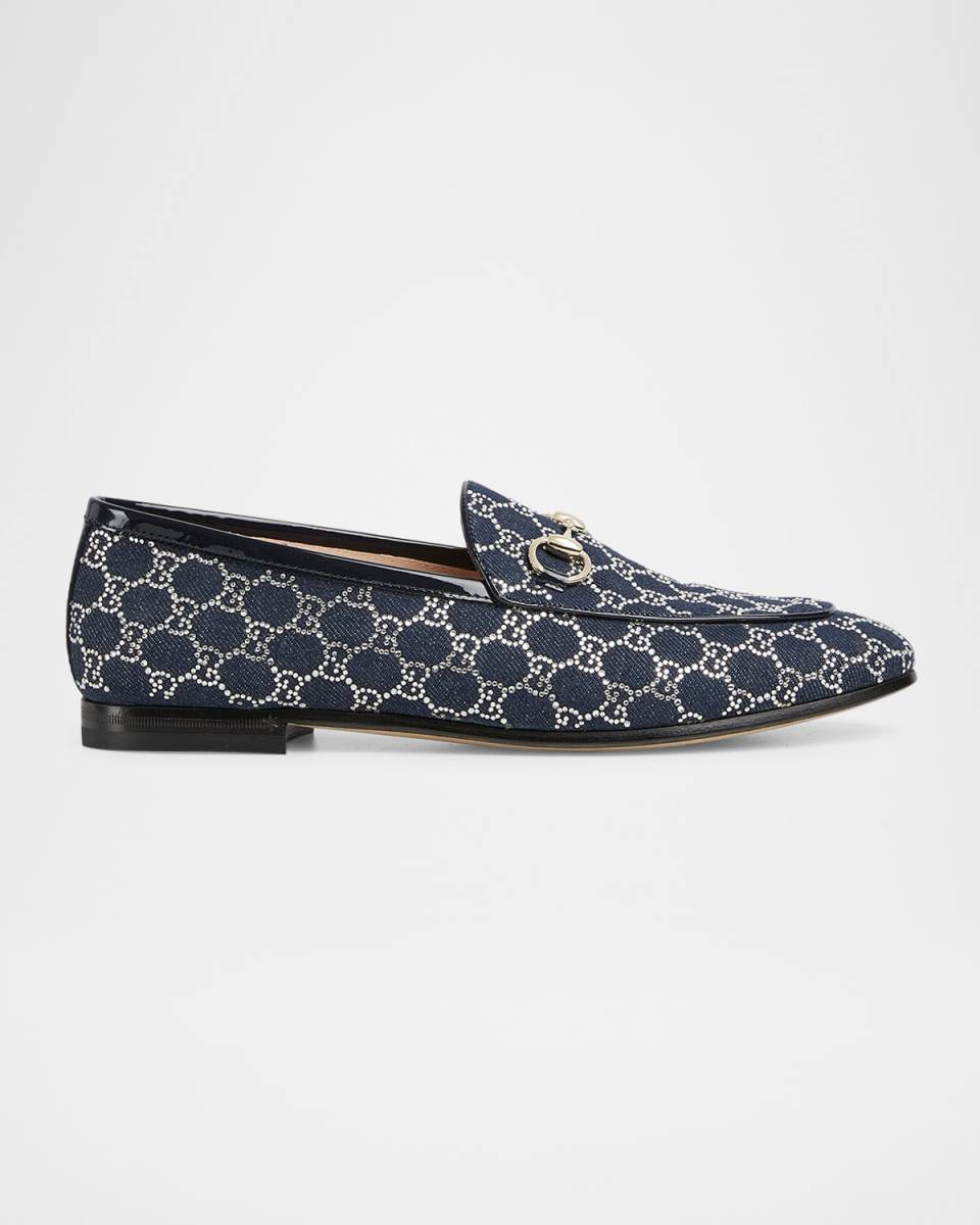 Denim GG Crystal New Jordaan Loafers